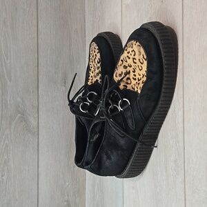 TUK Women Leather Animal Print Y2K Platform Booys shoes sz 11